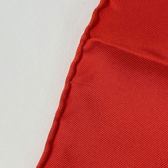 Hermes Carré 90 Concerto Scarf Silk Red Multicolor Women - Picture 4 of 4